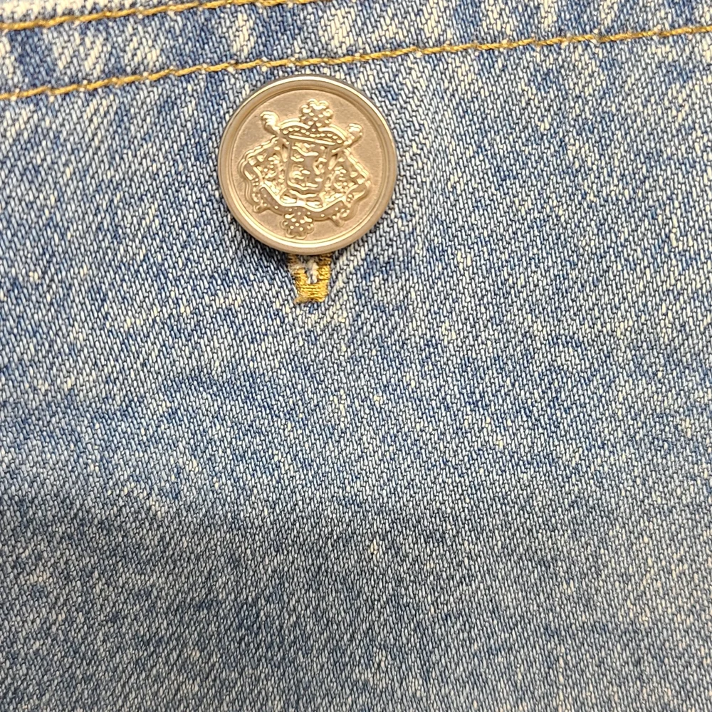J.Crew 96 Denim Trouser Wide Leg High Rise Patch Pocket Blue Jeans 30‎